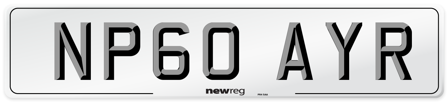 NP60 AYR Number Plate from New Reg